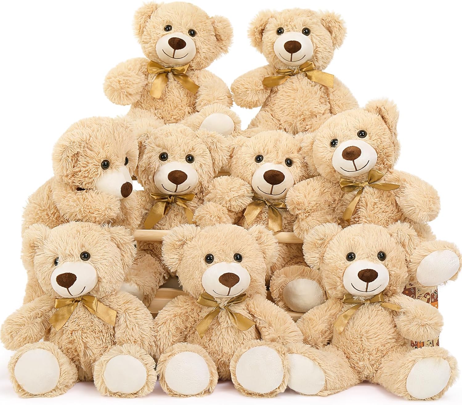 MaoGoLan 9 Pack Teddy Bears Bulk for Baby Shower, 14" Small