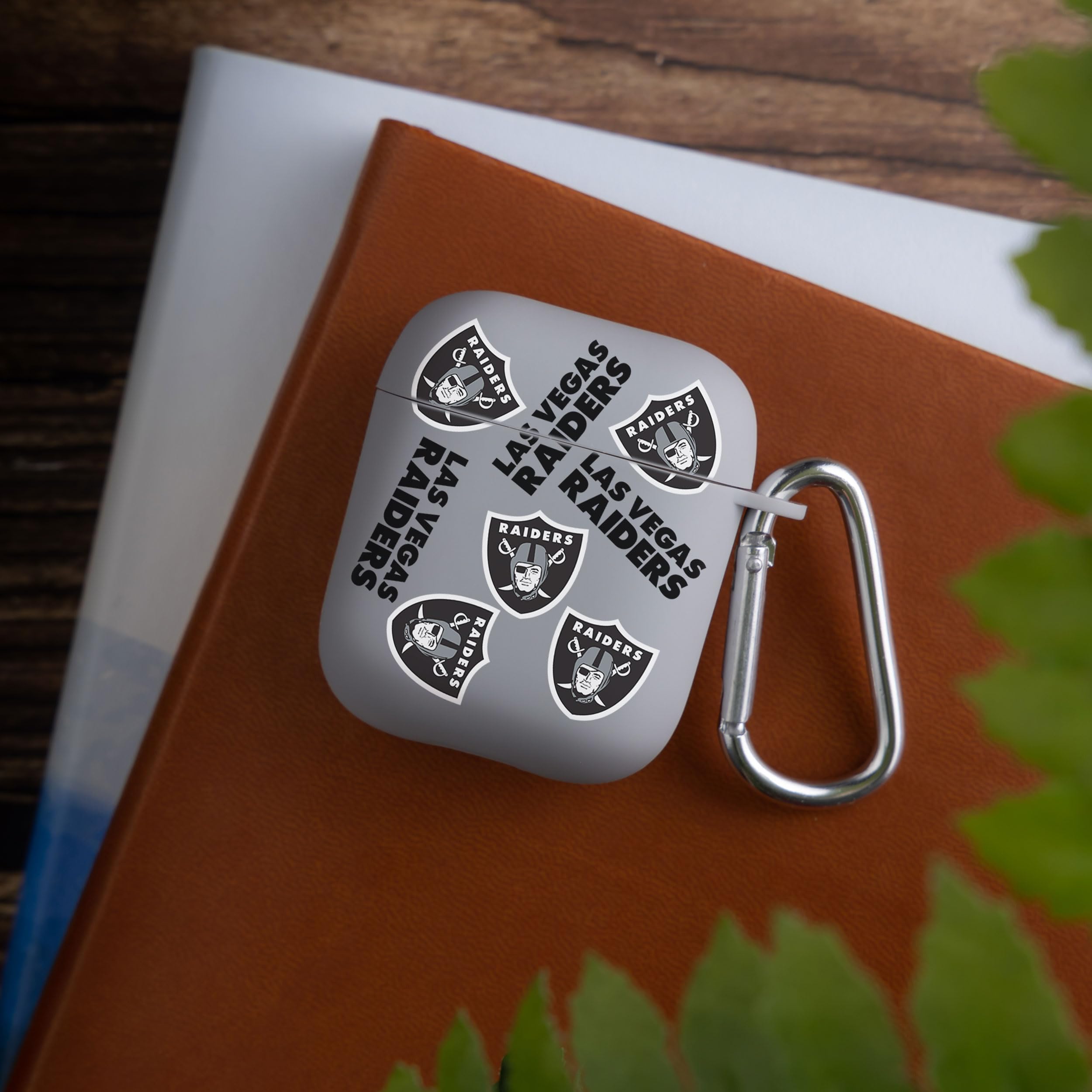 Game Time Las Vegas Raiders HD Case Cover Compatible with Apple AirPods Gen 1 & 2 (Gray Random)