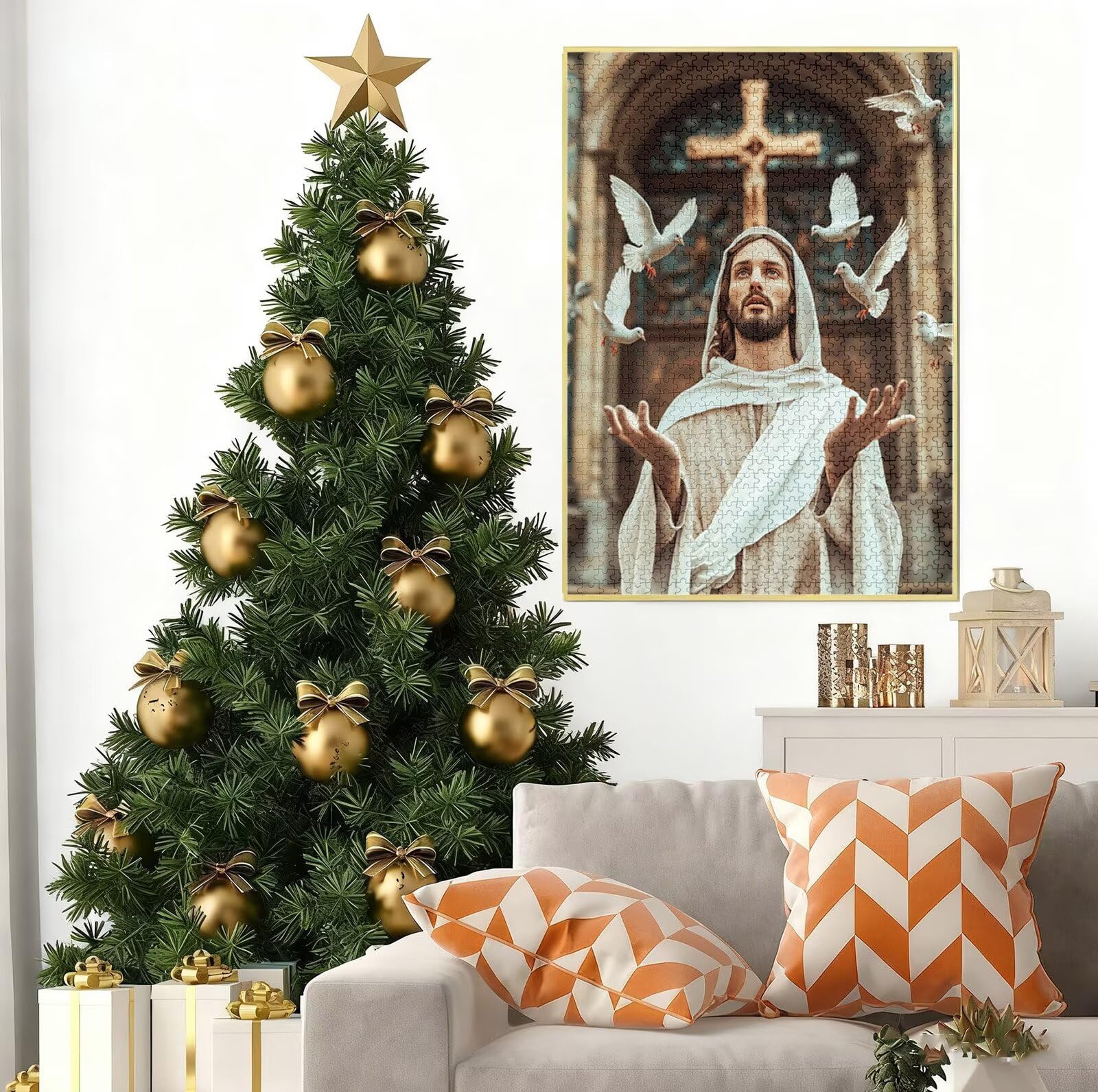 Puzzle 6000 Pezzi per Adulti, Puzzle Angelo in Legno per Adulti, Puzzles Uomo Impegnativi, Giochi Educativo per Famiglie, Rompecapo con Scatola per Decorazioni Casa, Donna Regalo di Natale B-7911