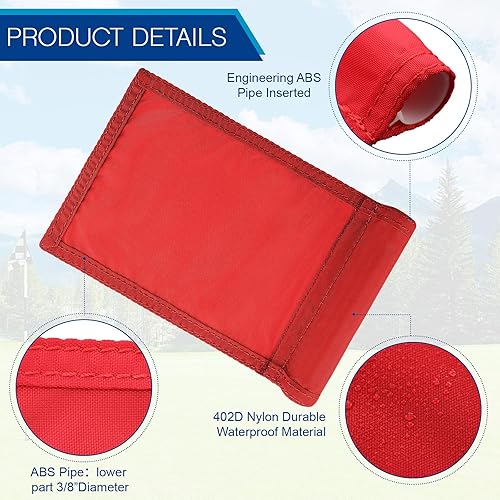 Miniatura 2 de Oudain 6 banderas de golf con tubo insertado, impermeable, banderas de golf de nailon 420D, banderas de mini pin para patio, interior, exterior,
