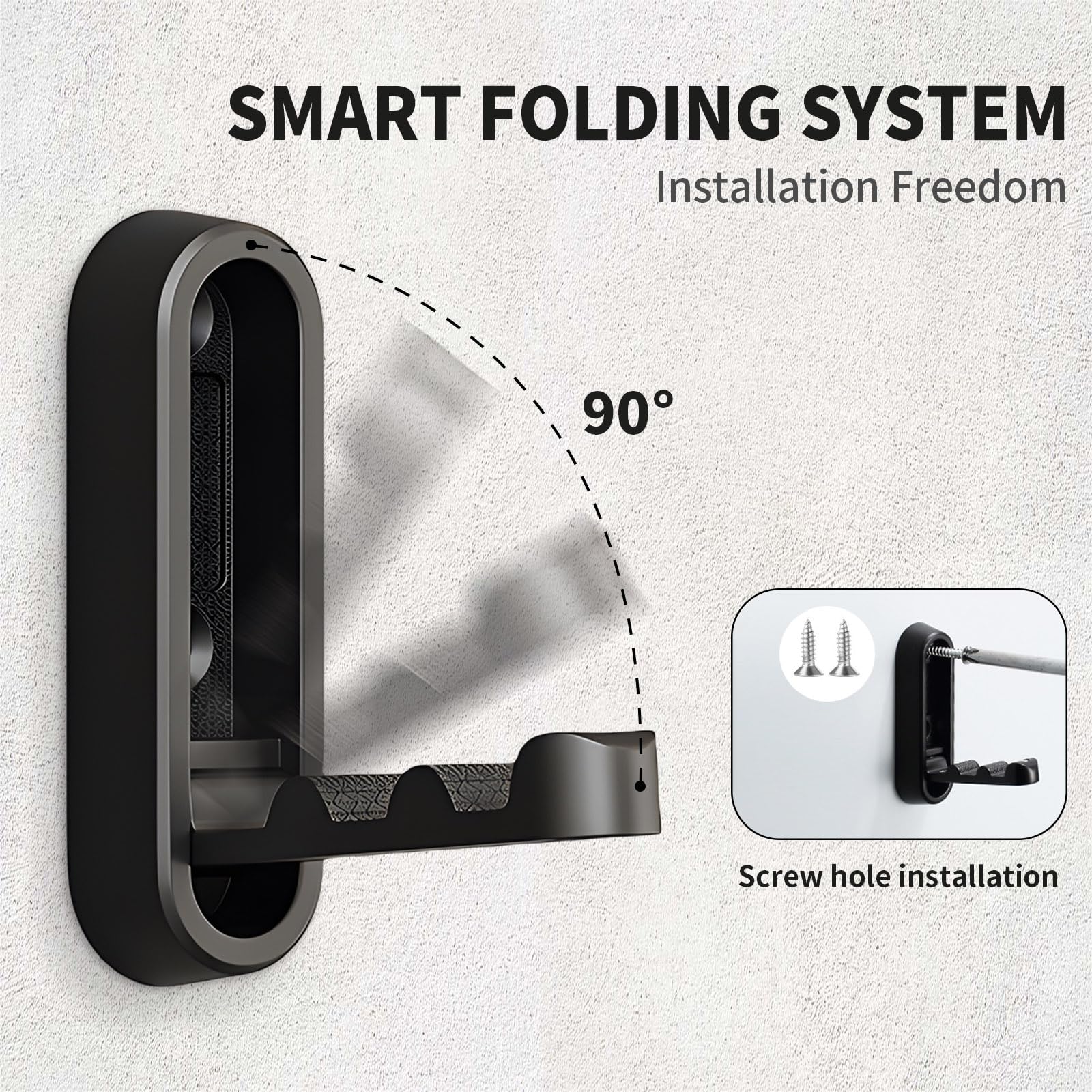 AURIVISTA 4 Pcs Foldable Hooks, Folding Wall Hook for Entryway Living Room, Bedroom - Image 2