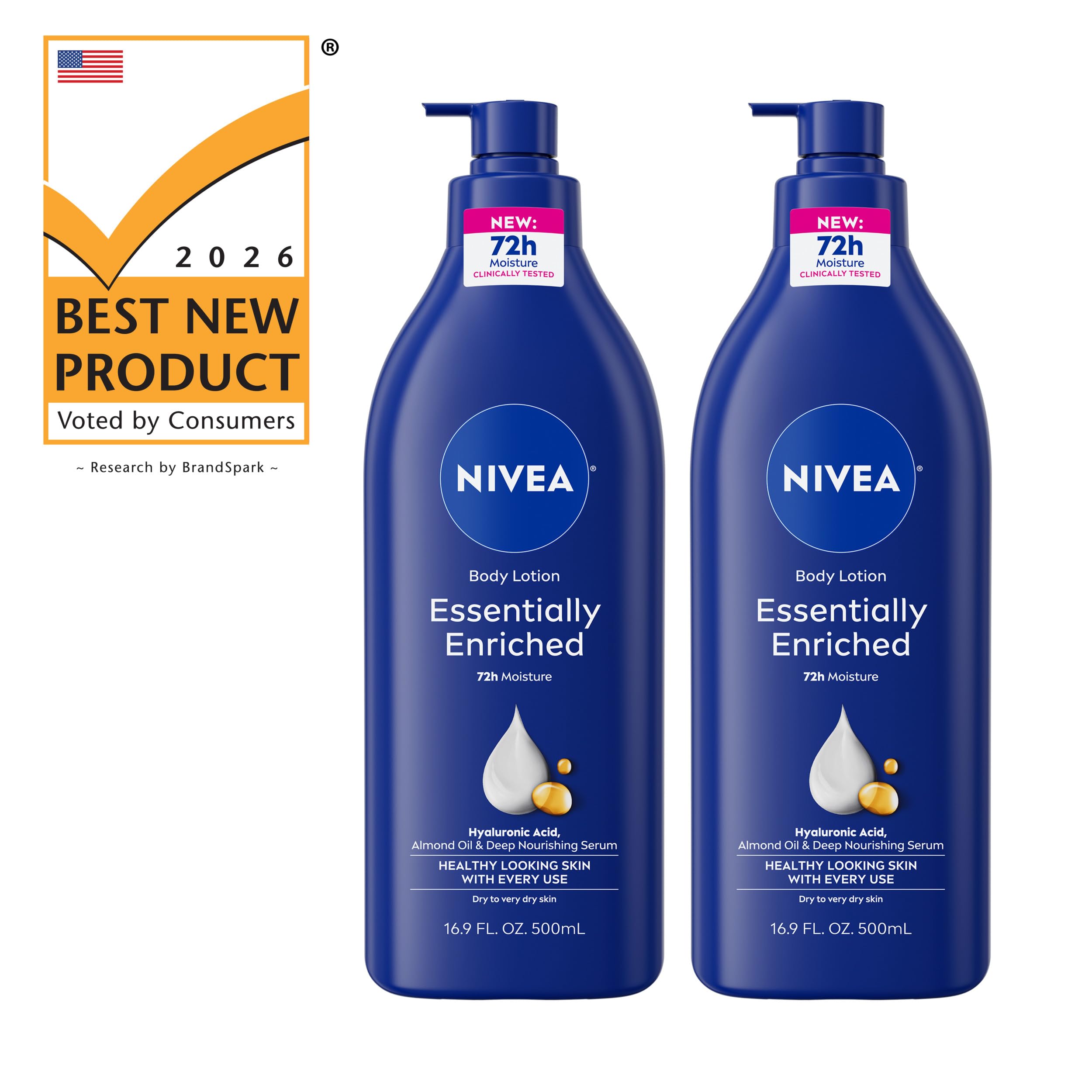 NIVEA Body Lotion Value Pack - 72 Hour Moisture -10