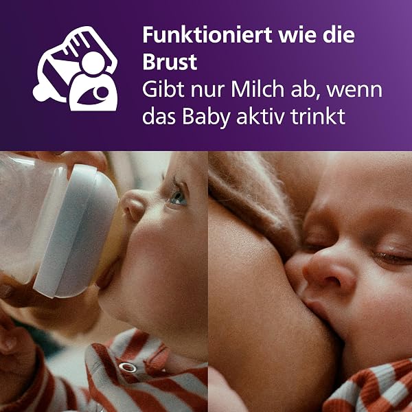 Philips AVENT Natural Response Babyflasche – Babyflasche, 125 ml, für Neugeborene ab 0 Monaten, BPA-frei (Modell SCY900/01) 125 ml Pack of 1 - 2