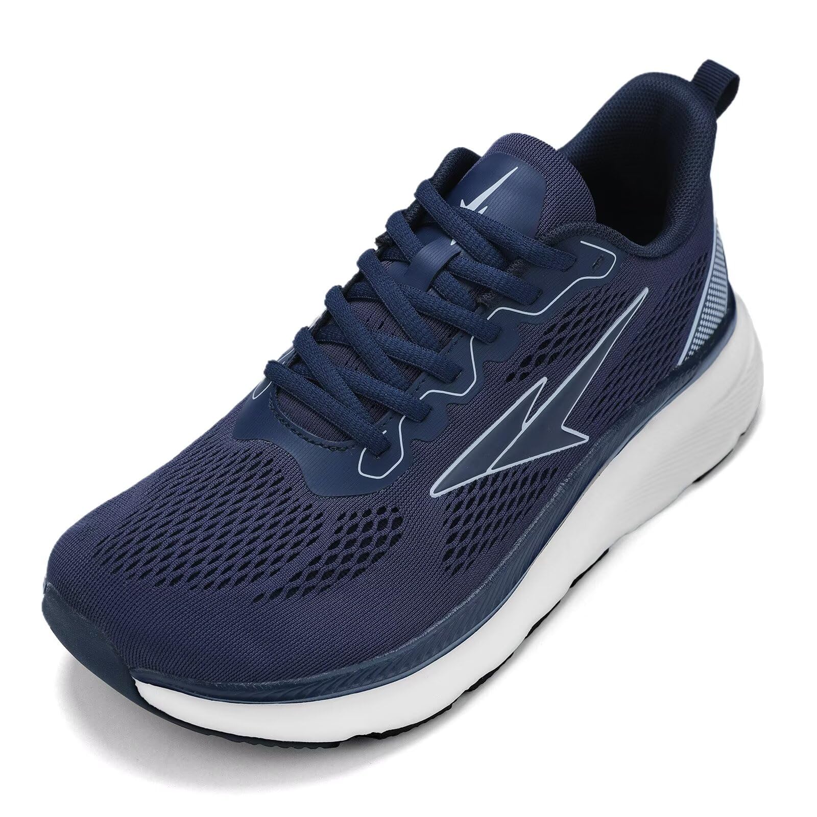 Pozvnn Mens Wide Toe Box Shoes Running Walking Cross Training Sneakers Tennis Comfortable Breathable Gym Workout Soft Sole