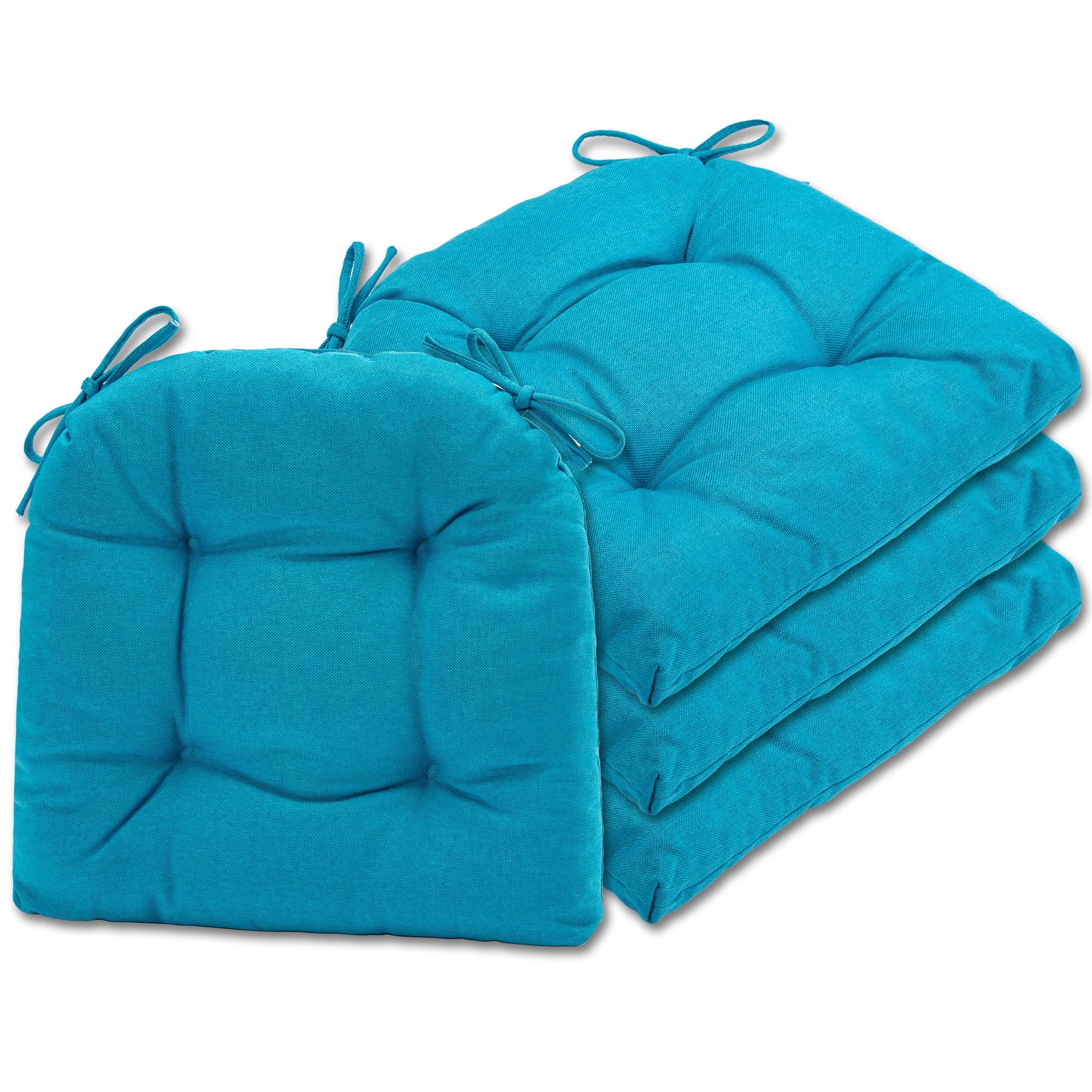 SQUARE MOON Chair Cushions for Dining Chairs, 3 Inch Thick Comfortable Kitchen Chair Pads, Dining Room Seat Cushions with Ties, Machine Washable, 17"