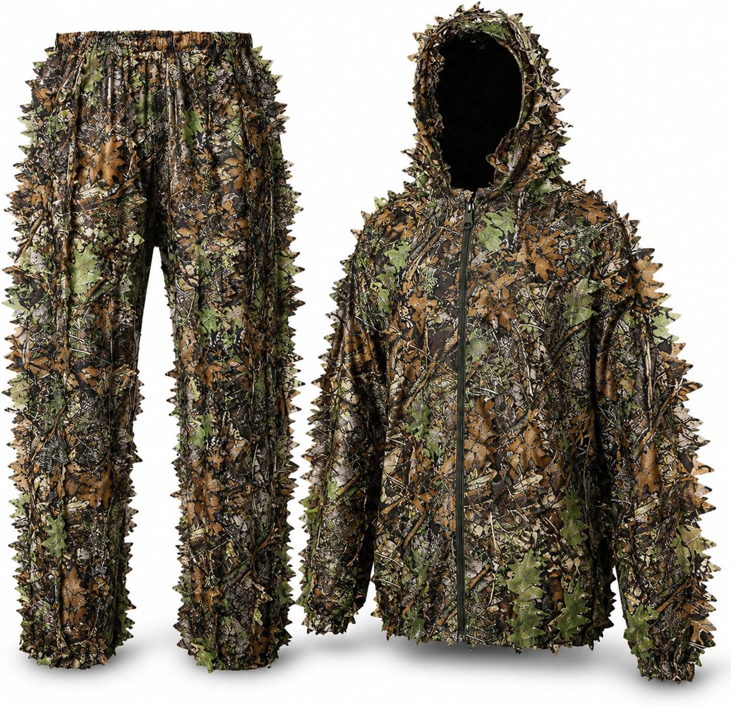 Ghillie Suit, 3D Leafy Woodland Camouflage Clothes, Adult Youth Size