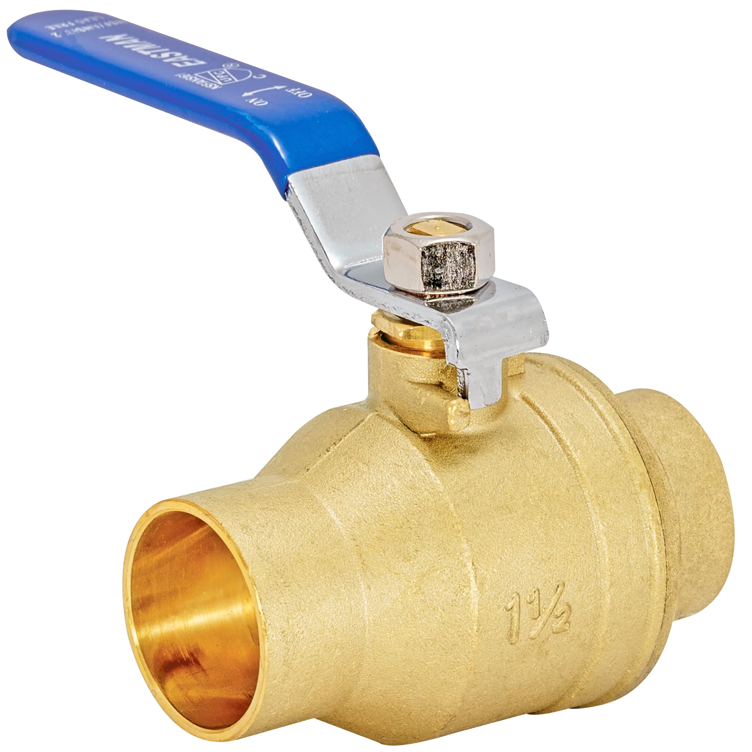 Photo 1 of Eastman Heavy Duty Full Port Brass Ball Valve, 1-1/2 in Sweat x 1-1/2 in Sweat Connection, 20069LF