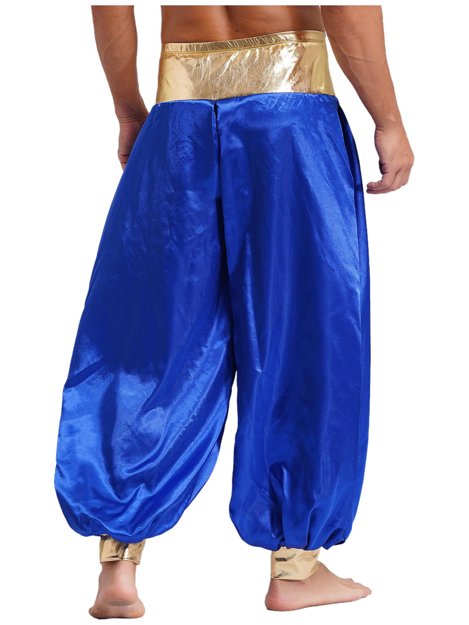 Disfraz de Príncipe Árabe para Hombres Adulto Pantalones Anchos Bombacho Halloween Carnaval