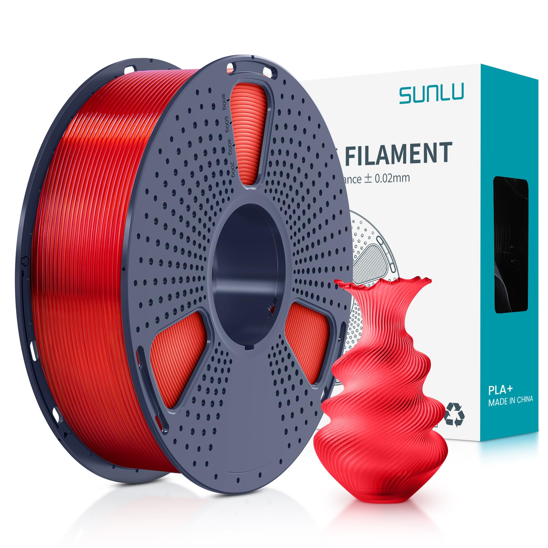 SUNLU PLA+ Filament 1.75mm, PLA Plus 3D Drucker Filament