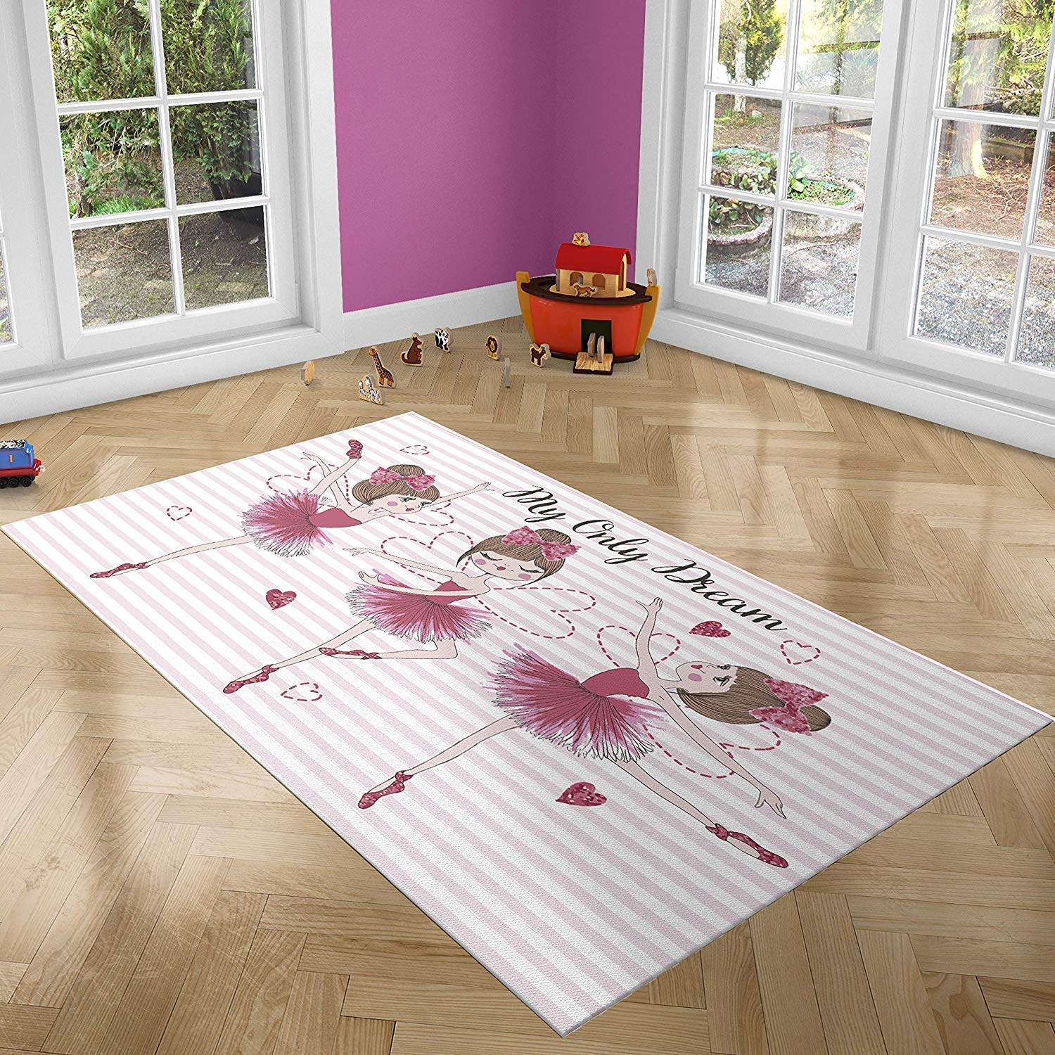 Oedim Tappeto per Bambini con Ballerine in PVC | Varie Misure | Moquette PVC | Pavimento vinilico | Decorazione per la casa | Pavimento Sintasol | Protezione per Bambini | 95x133cm