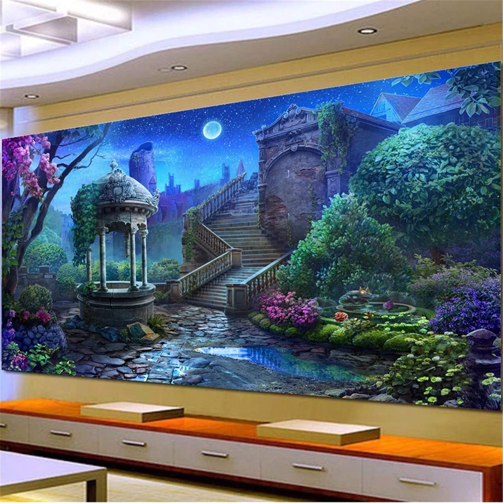 Broderie Diamant 5D Château Kit Complet Toile XXL Carré 80x160cm