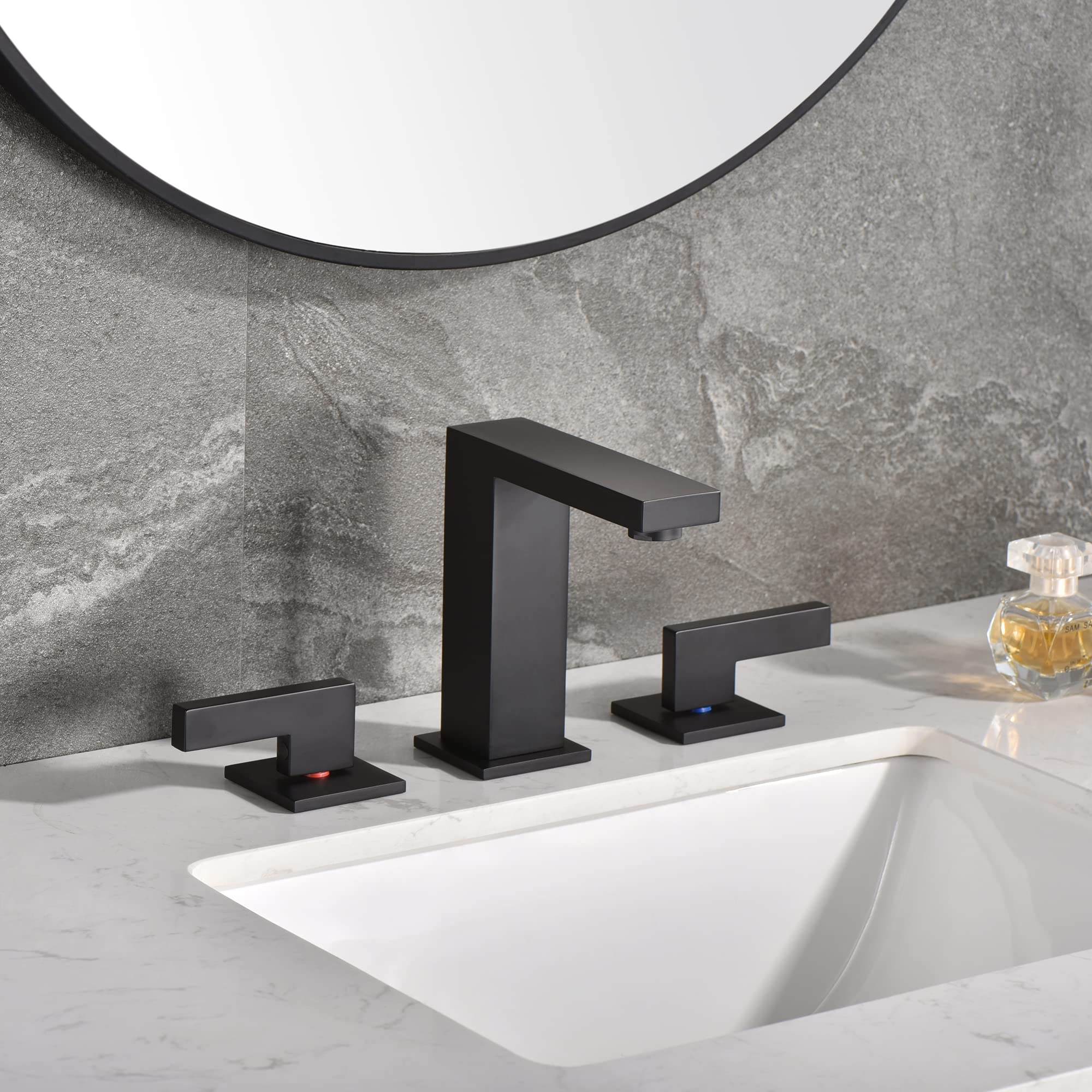 Bateria łazienkowa Widspread S1414S-MB + bateria wannowa rzymska S2169S-MB
