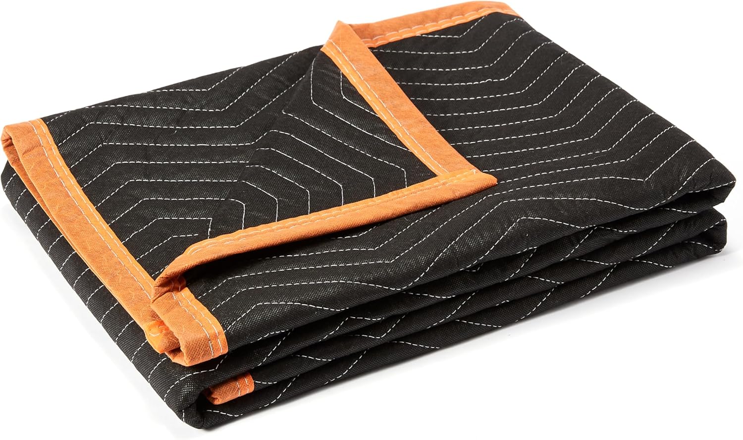 Amazon Basics Reinforced Tear-Resistant Moving Blankets, 72" x 80", Black, 6-Pack