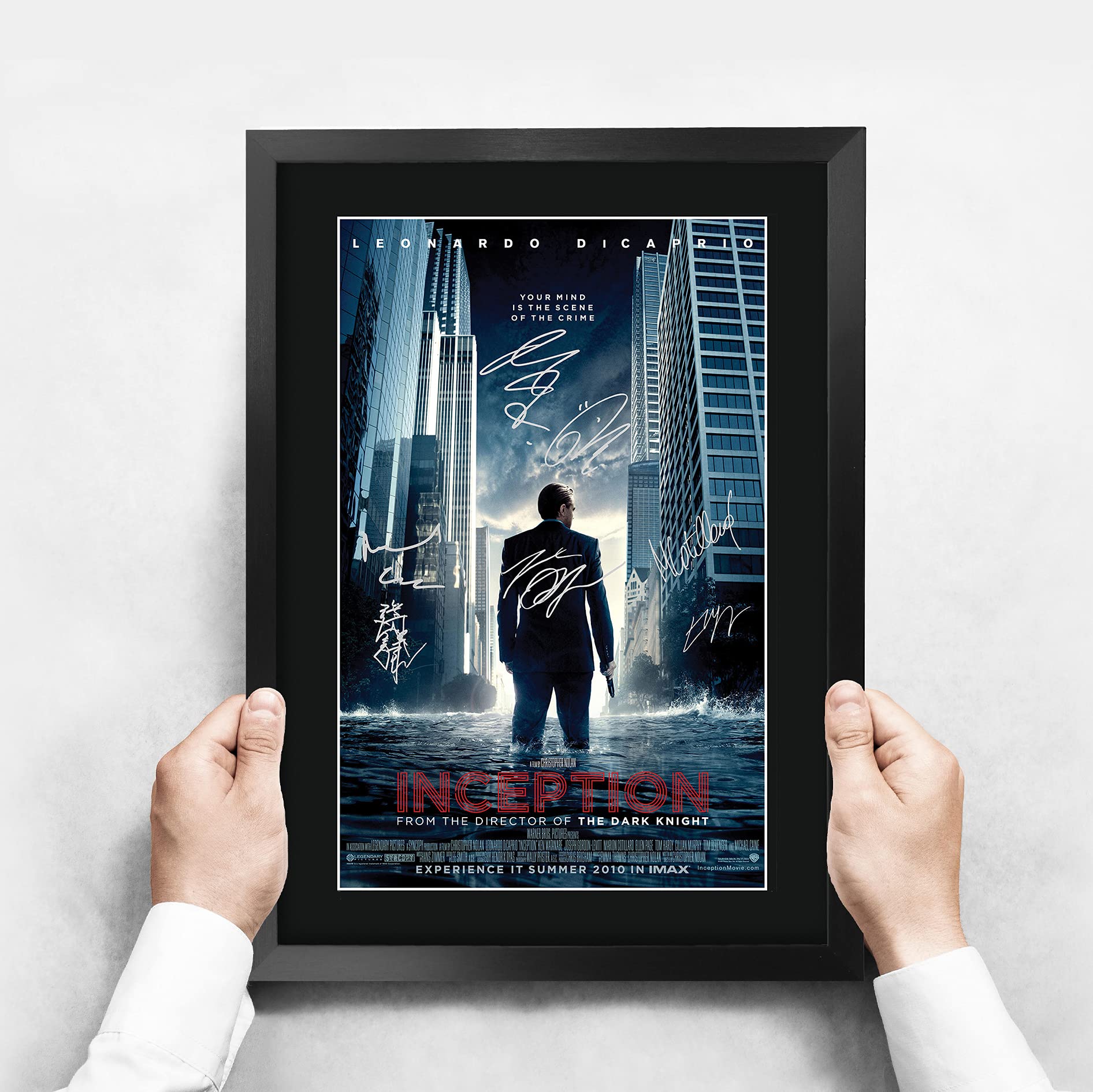 HWC Trading Inception A3 Gerahmte Signiert Gedruckt Autogramme Bild Druck-Fotoanzeige Geschenk Für Leo Dicaprio Filmfans
