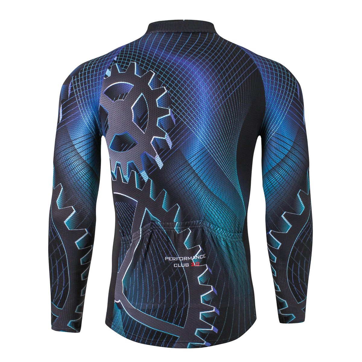 Camisetas de ciclismo para hombre, manga larga, bolsillo completo con cremallera, EE. UU