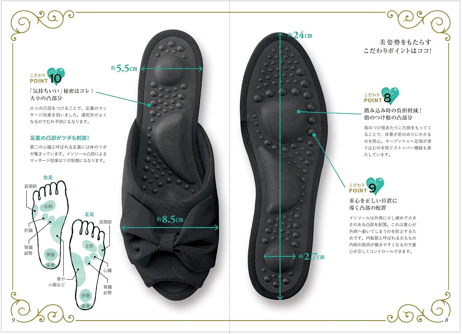 美姿勢をつくるスリッパ付き はくだけ!スリッパダイエット BLACK