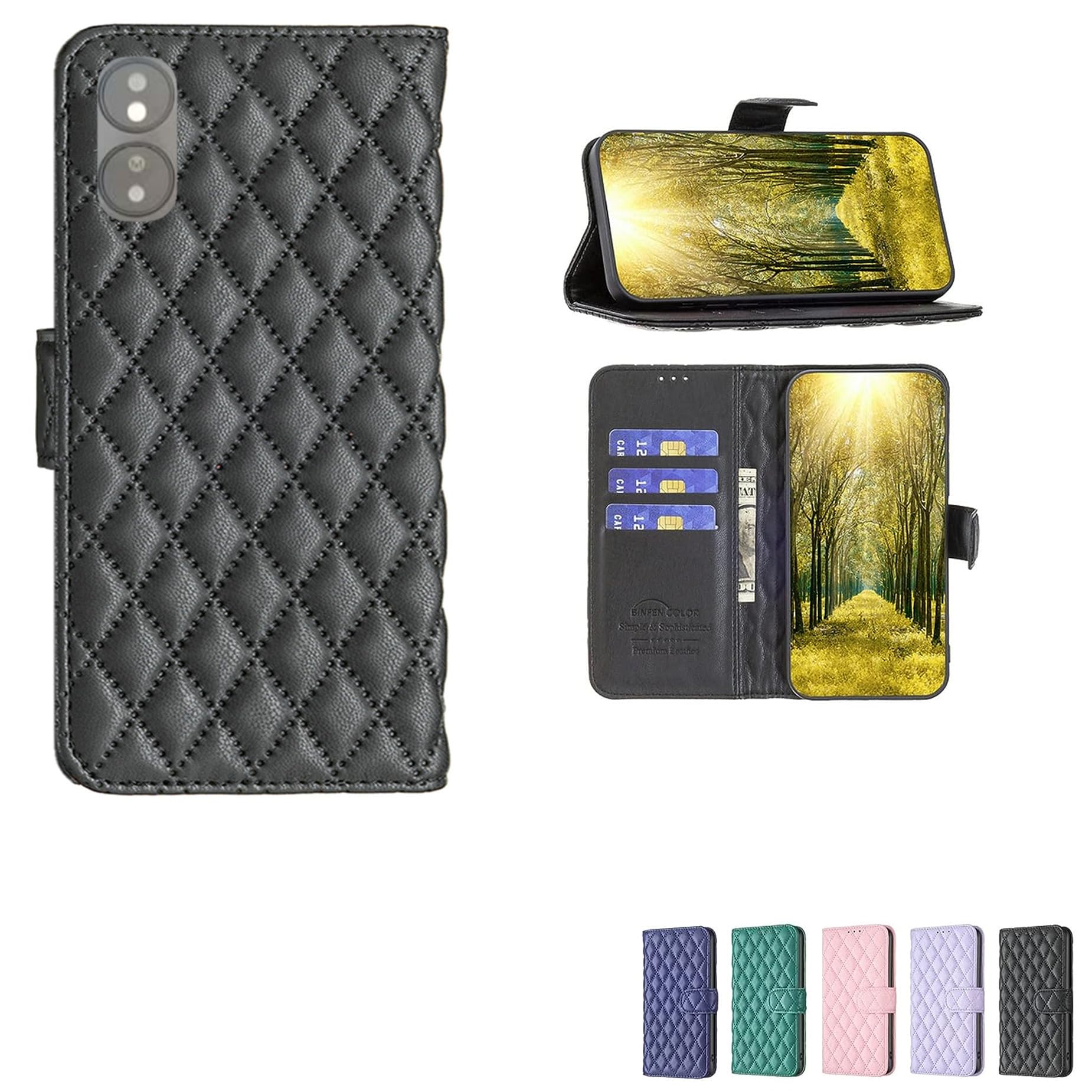 jioeuinly Case for MAXWEST Astro A65 Case Compatible with MAXWEST Astro A65 Phone Case Cover Flip Stand Cover Women Wallet Black