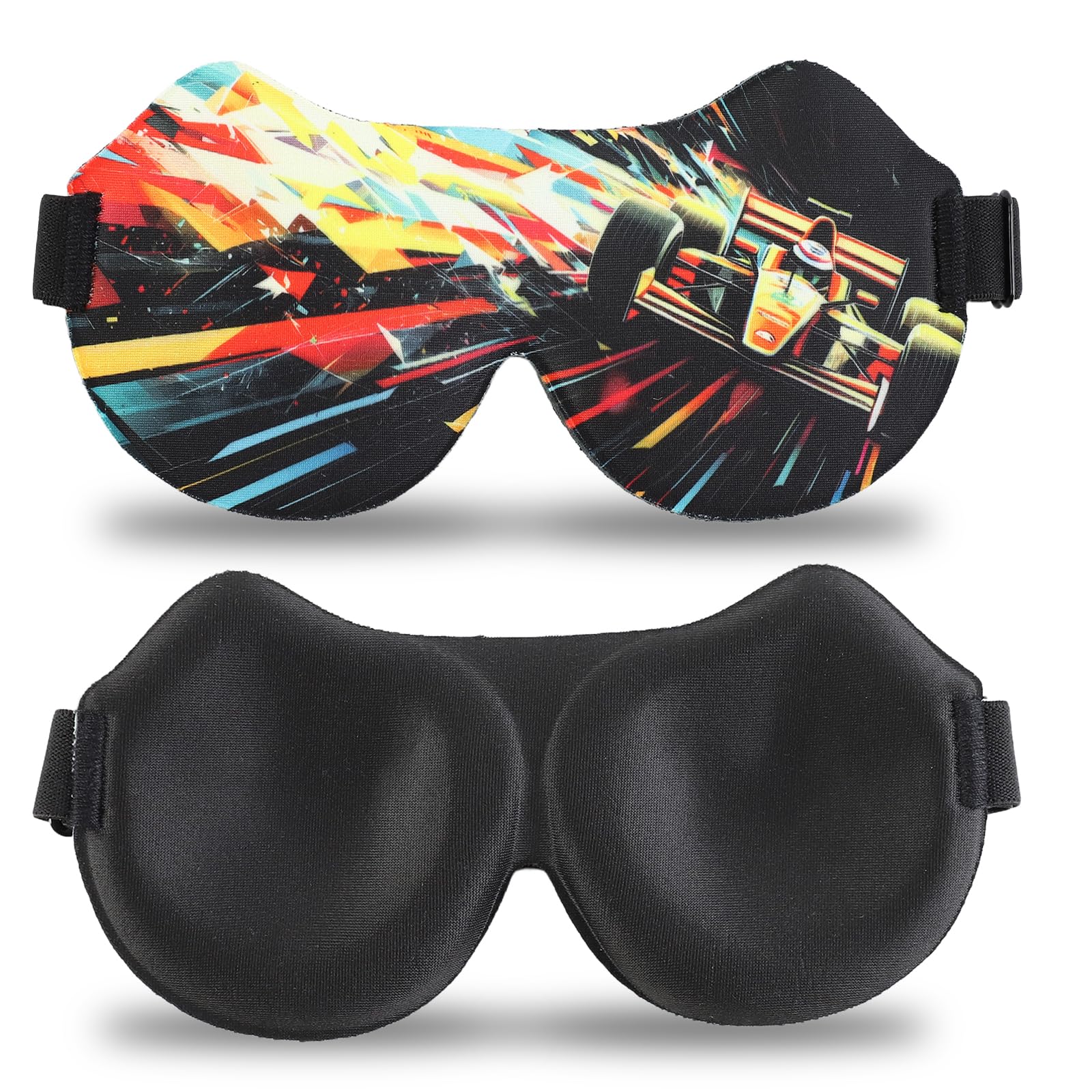 Mascherina per Dormire Bambini, 3D Benda per Dormire, Maschera Occhi per Dormire, F1 racing