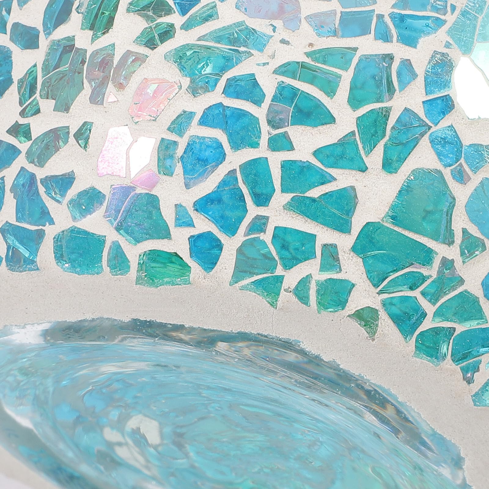 3 Piezas Portavelas de Cristal con Diseño de Azulejos