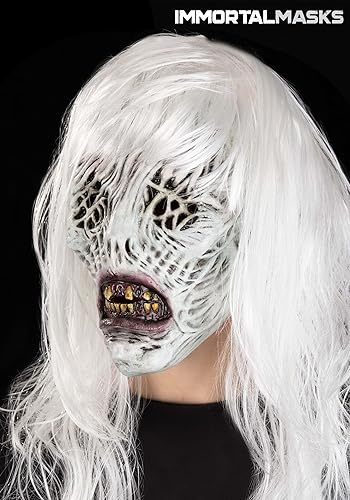Miniatura 2 de Fun Costumes Máscaras inmortales de látex de bruja miserable para adultos, máscara de cabeza completa realista aterradora máscara de Halloween