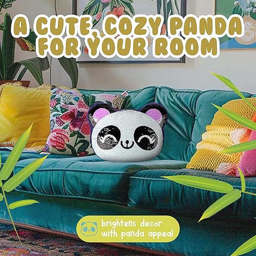 Miniatura 4 de Almohada reversible de lentejuelas de 16 pulgadas Selecciona tu diseño colorido favorito de llama, narval, panda, pingüino, dona, sandía, perezoso,
