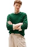 Men&apos;s Cable Knit Crewneck Sweater Lightweight Pullover
