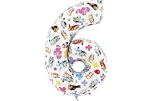 Toyland Bluey & Bingo Number Foil Balloon