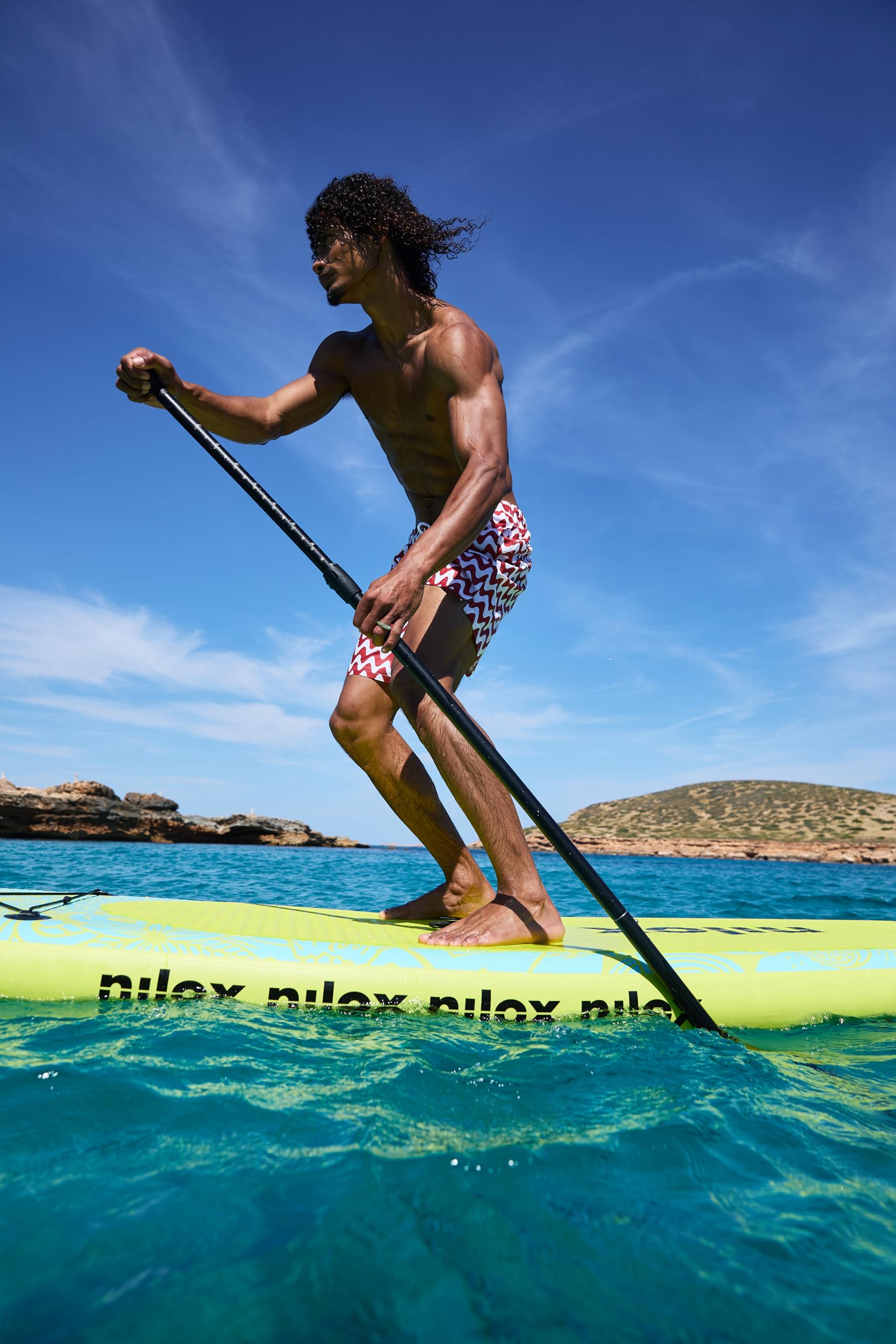 Nilox Stand Up Paddle Board 335x84x15 cm PVC Inflatable with Backpack Pump Paddle Leash 3 Fins