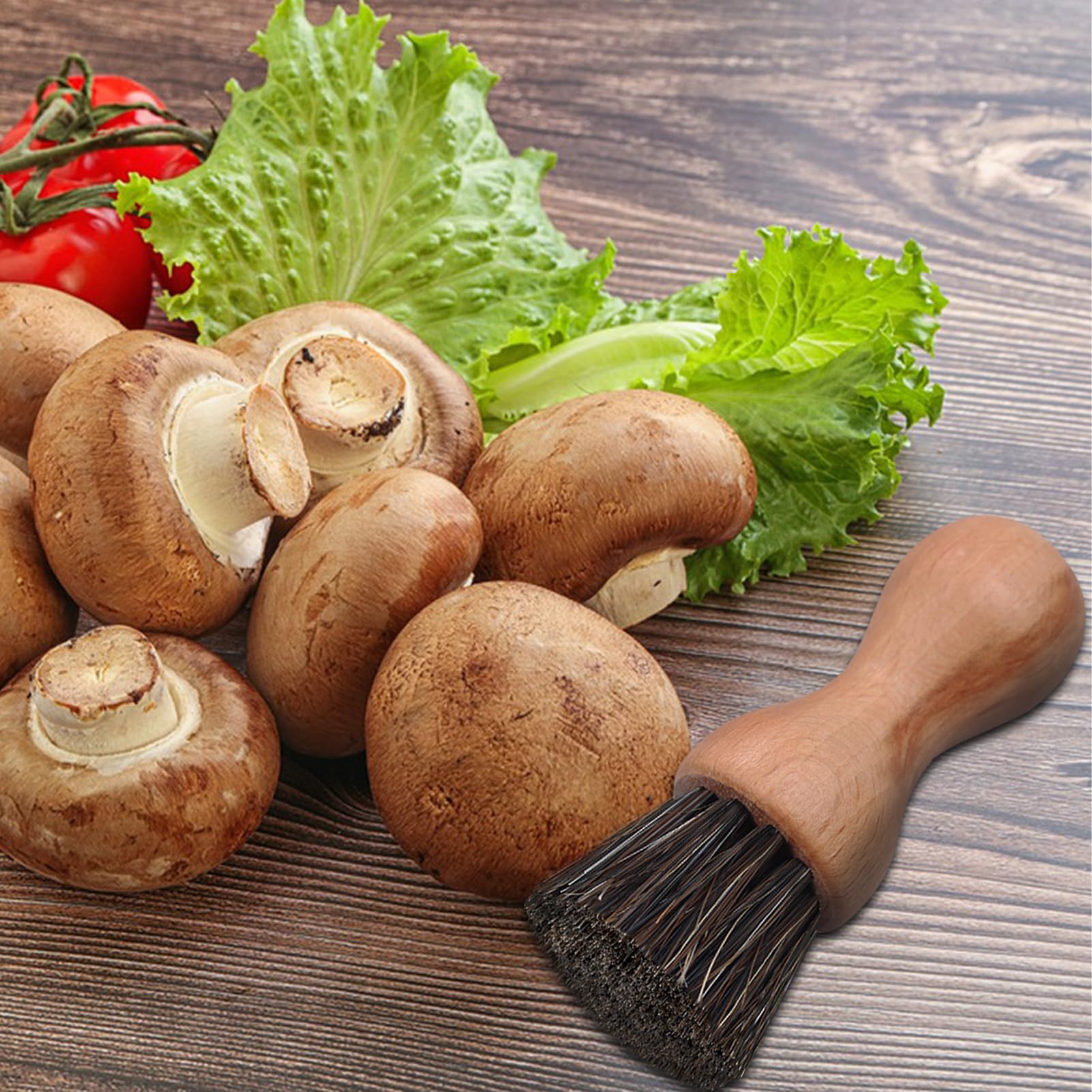 1 PC Cepillo de champiñones de Madera para Limpiar Hongos y Verduras,Cocina de Setas,Fregar Platos de Cocina para Utensilios,Cepillo de Limpieza Sostenible