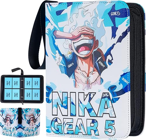 Miniatura 1 de HOTRABIIT Carpeta de tarjetas de 4 bolsillos, carpeta de tarjetas intercambiables para 400 tarjetas con 50 fundas extraíbles, carpeta de colección