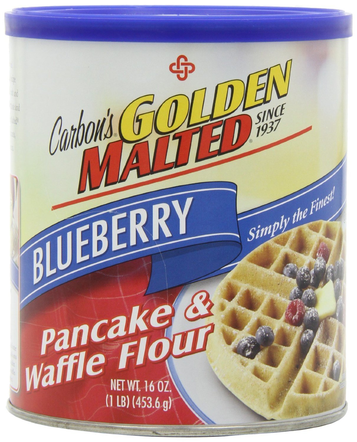 Golden Malted Pancake & Waffle Flour Mix, Blueberry, 16Ounce Can Pancake And