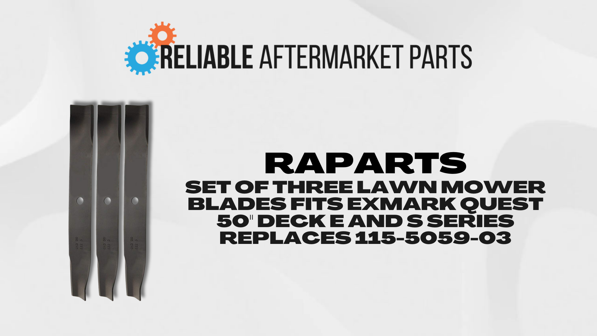 Amazon.com : Set of Three Lawn Mower Blades Fits Exmark Quest 50