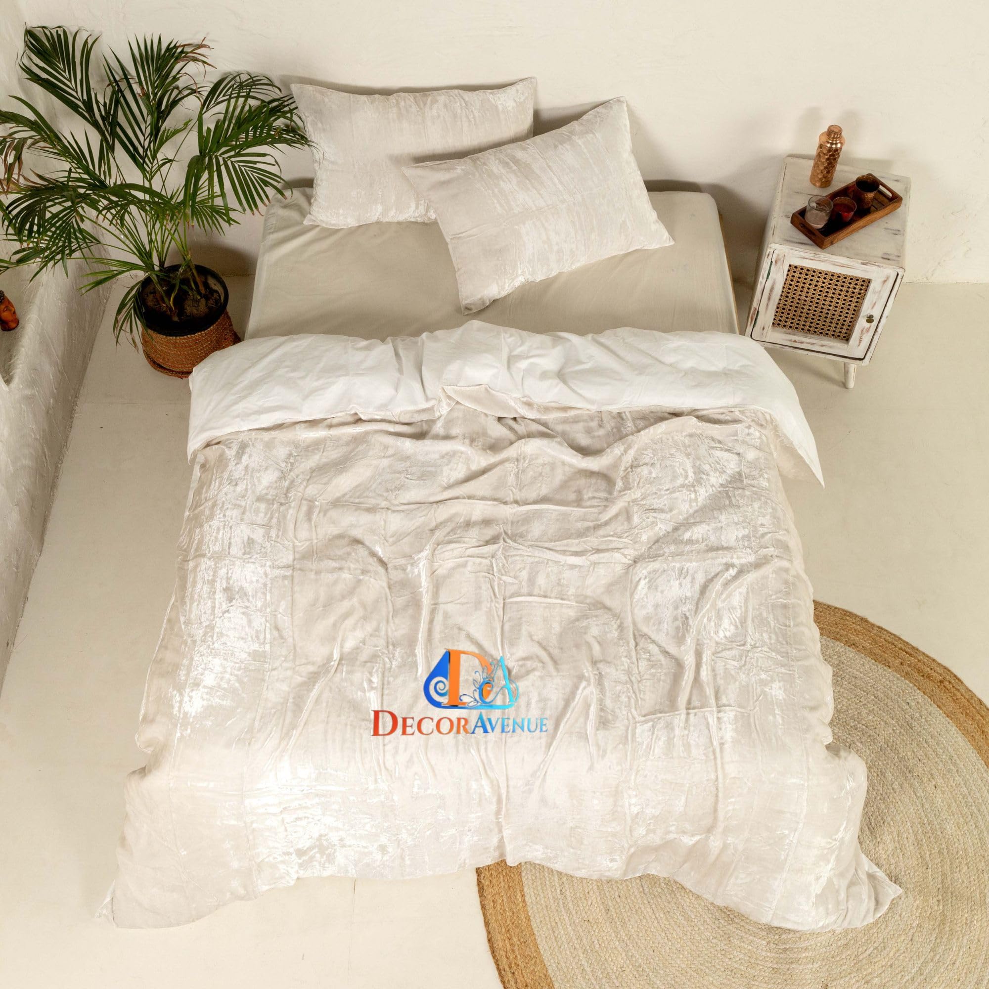 Set Biancheria Da Letto In Velluto Ultra Lux – 3 Pezzi King Size – Colore Giallo Senape Dorato