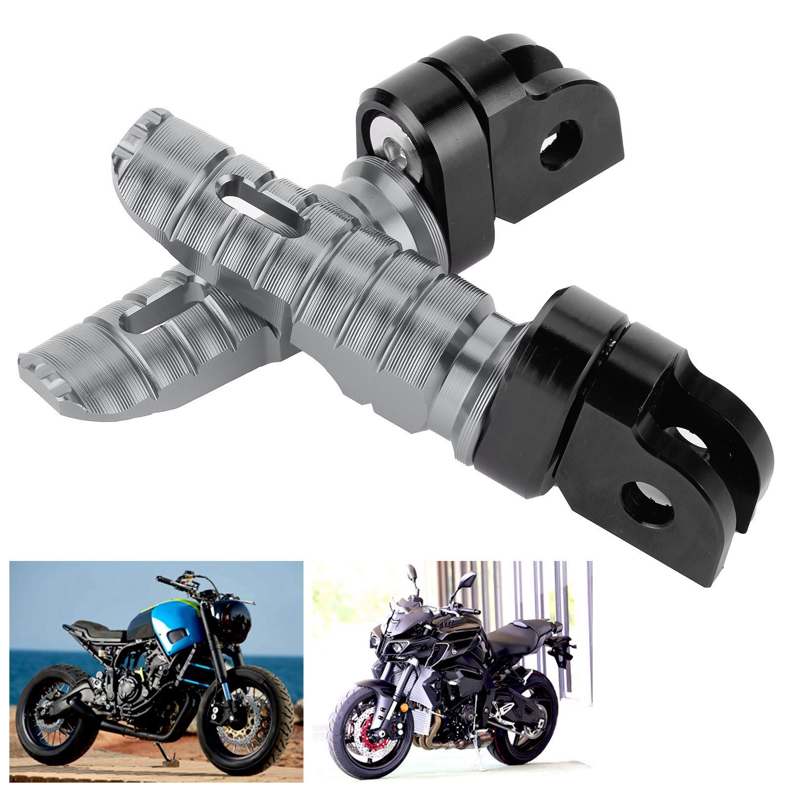 Coppia pedane anteriori per moto Yctze Anteriore sinistro destro adatto per MT ‑ 03 MT ‑ 25 MT ‑ 07 MT ‑ 09 R3 XJ6(Titanio)