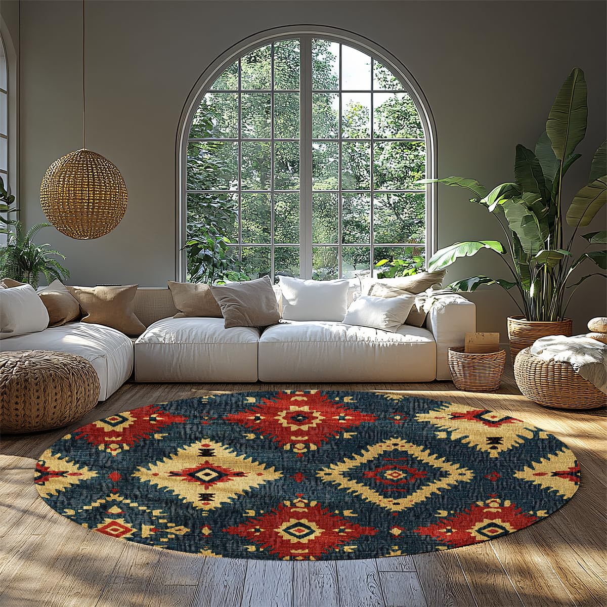 Tapis rond lavable pour en finir avec les taches et les glissades