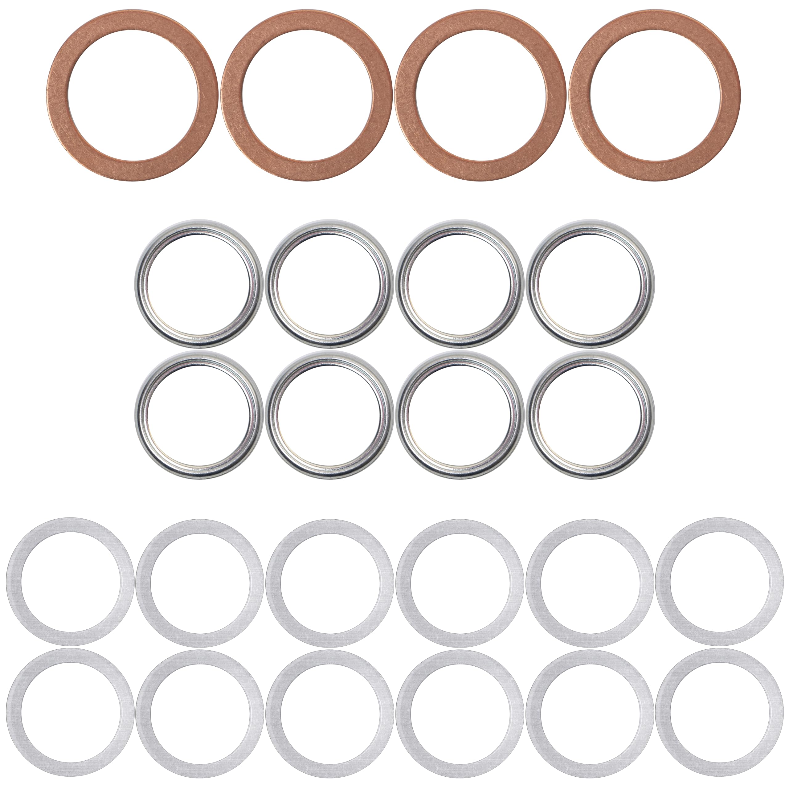 Differential & Transfer Case Crush Washer Gasket Kit Compatible with Toyota Lexus Scion Part# 90430-24003 + 12157-10010 + 90430-A0003