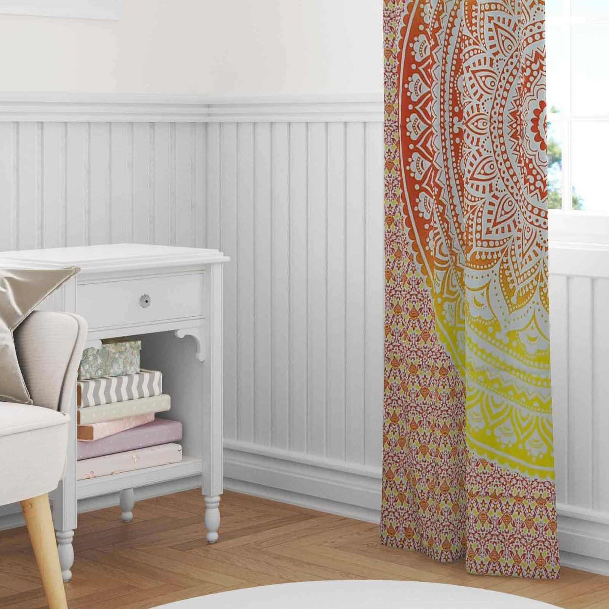 Amazon｜Indian Mandalaのカーテン、ドア吊り下げDrapes、ヒッピーボー