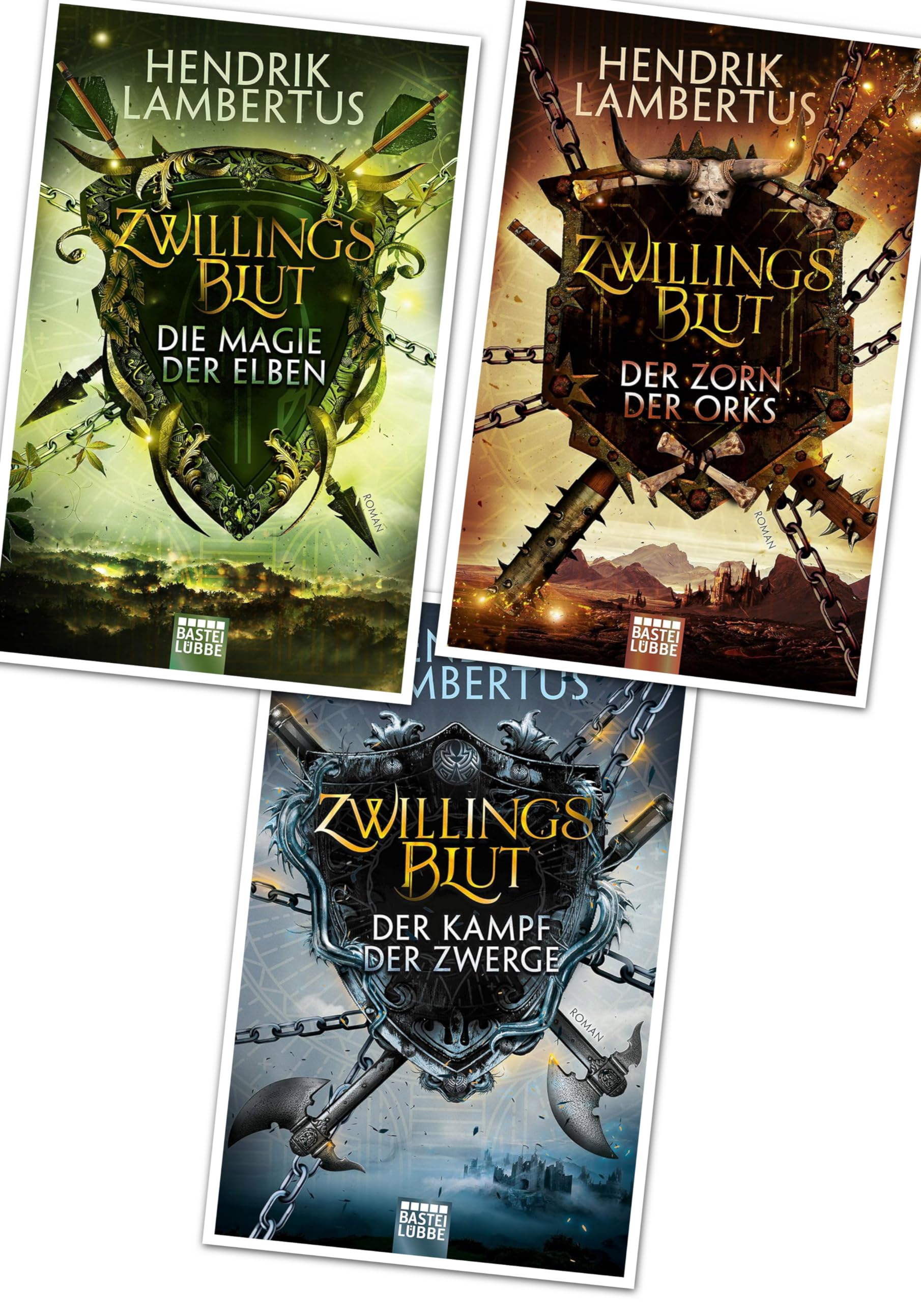 Hendrik Lambertus Zwillingsblut Reihe Der Kampf der Zwerge Der Zorn der Orks Die Magie der Elben (BasteiLübbe Verlag)
