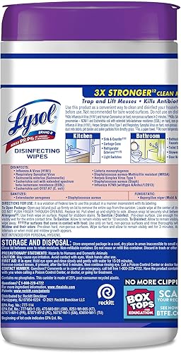 Miniatura 8 de Lysol Toallitas desinfectantes lino nítido 80 unidades el embalaje puede variar