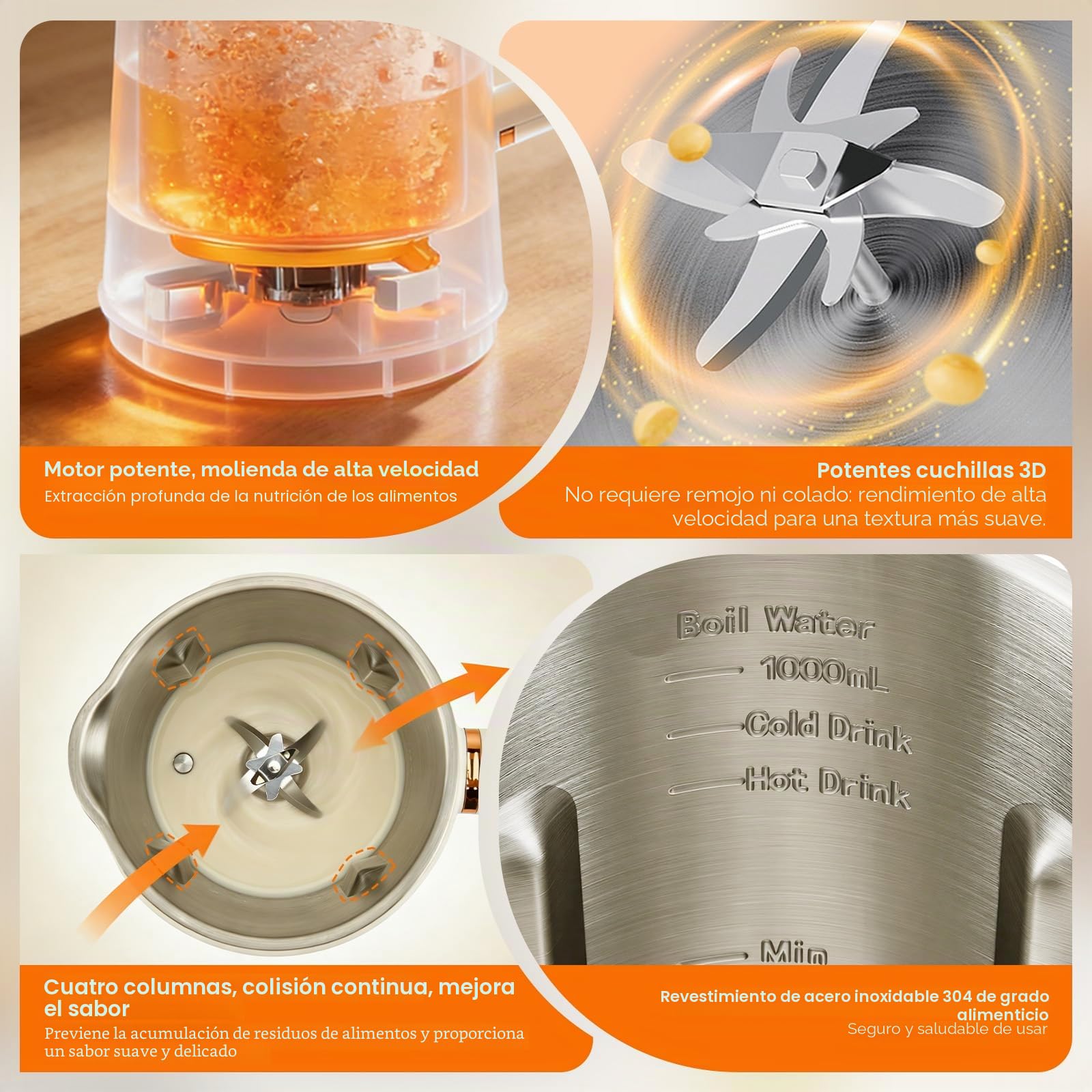 Máquina de Leche Vegetal 8 en 1, 1200 ml Máquina para Hacer Leche de Nueces y Soja con Mantenimiento Caliente y Autolimpieza, Máquina para Leche de Avena para Leche de Almendra/Avena Hecho en Casa