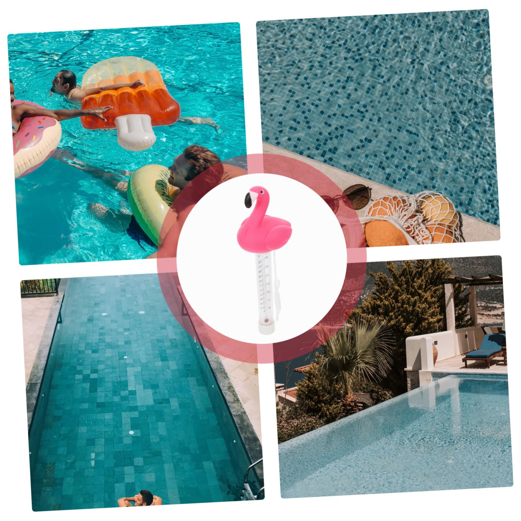 UPKOCH 3 Stck. Flamingo Wasserthermometer für Badewanne und Pool Schwimmendes Kindersicheres Thermometer mit Präziser Temperaturanzeige für Niedliches Design für Langlebig