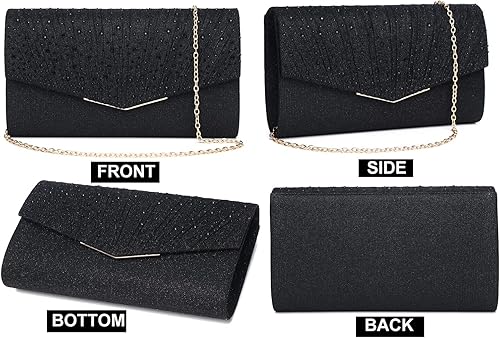 Miniatura 2 de Bolsos de mano con diamantes de imitación para mujer, monederos y bolsos formales, bodas, fiestas, bailes, bolsas de dinero, regalo de Navidad