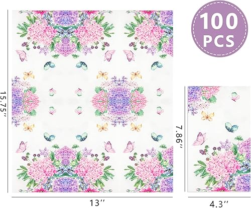 Miniatura 9 de WDF Paquete de 100 servilletas de Navidad desechables, servilletas de papel de Navidad de 3 capas con patrón de cuadros verdes y negros de alta