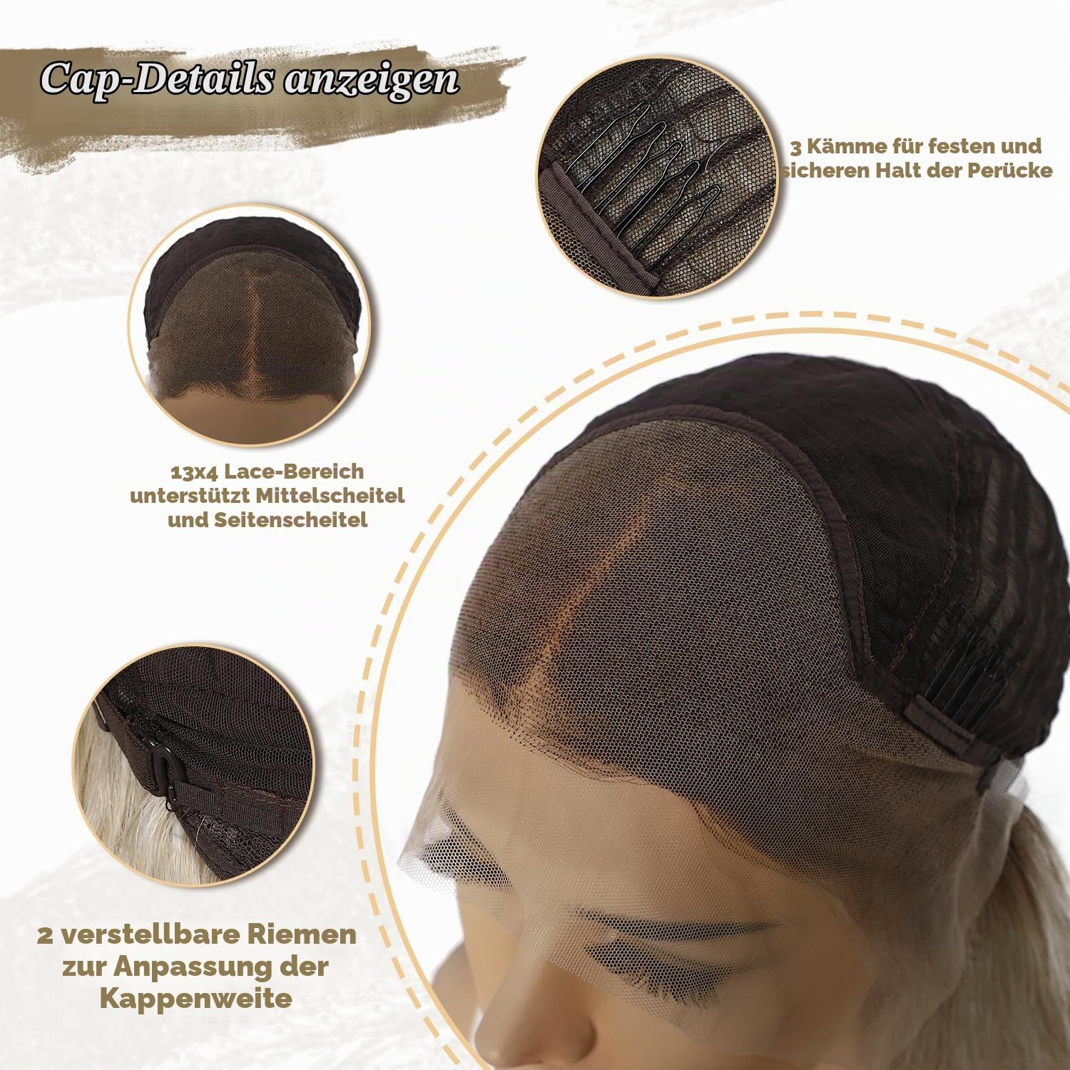 Sapphirewigs Perücke Blonde Lace Front 13x4 Blonde Synthetische Perücken Körper Welle Lace Front Haare Vorgezupfte Tägliche Wear Party Datum Weihnachten 22 inch