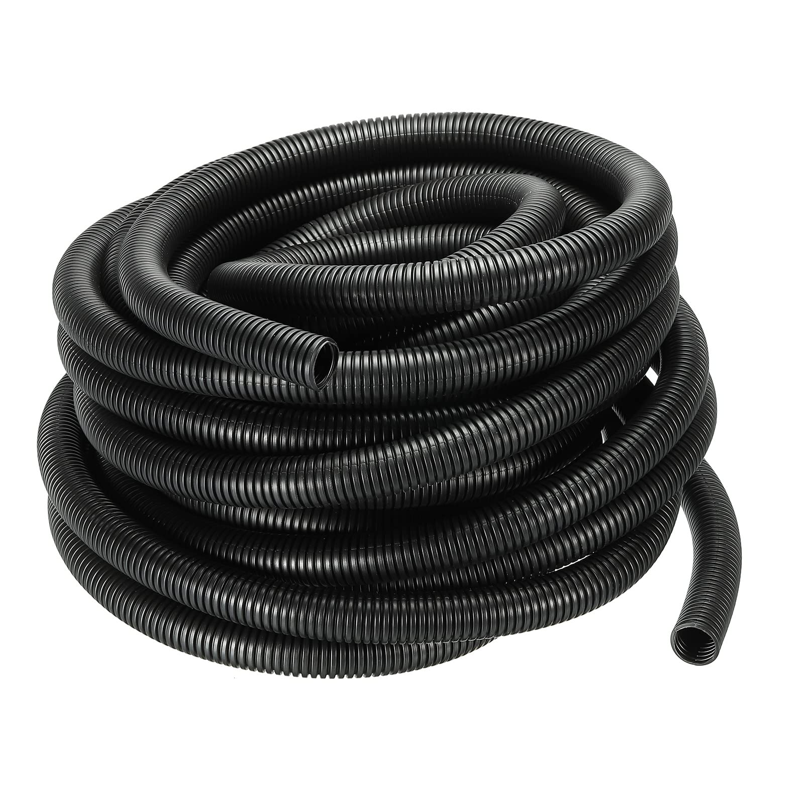 DMiotech 20mmx16mmx12m PP No-Dividido Corrugado Tubo Interior Exterior Cables Gestión para Envoltura Ordenado Oficina Jardín