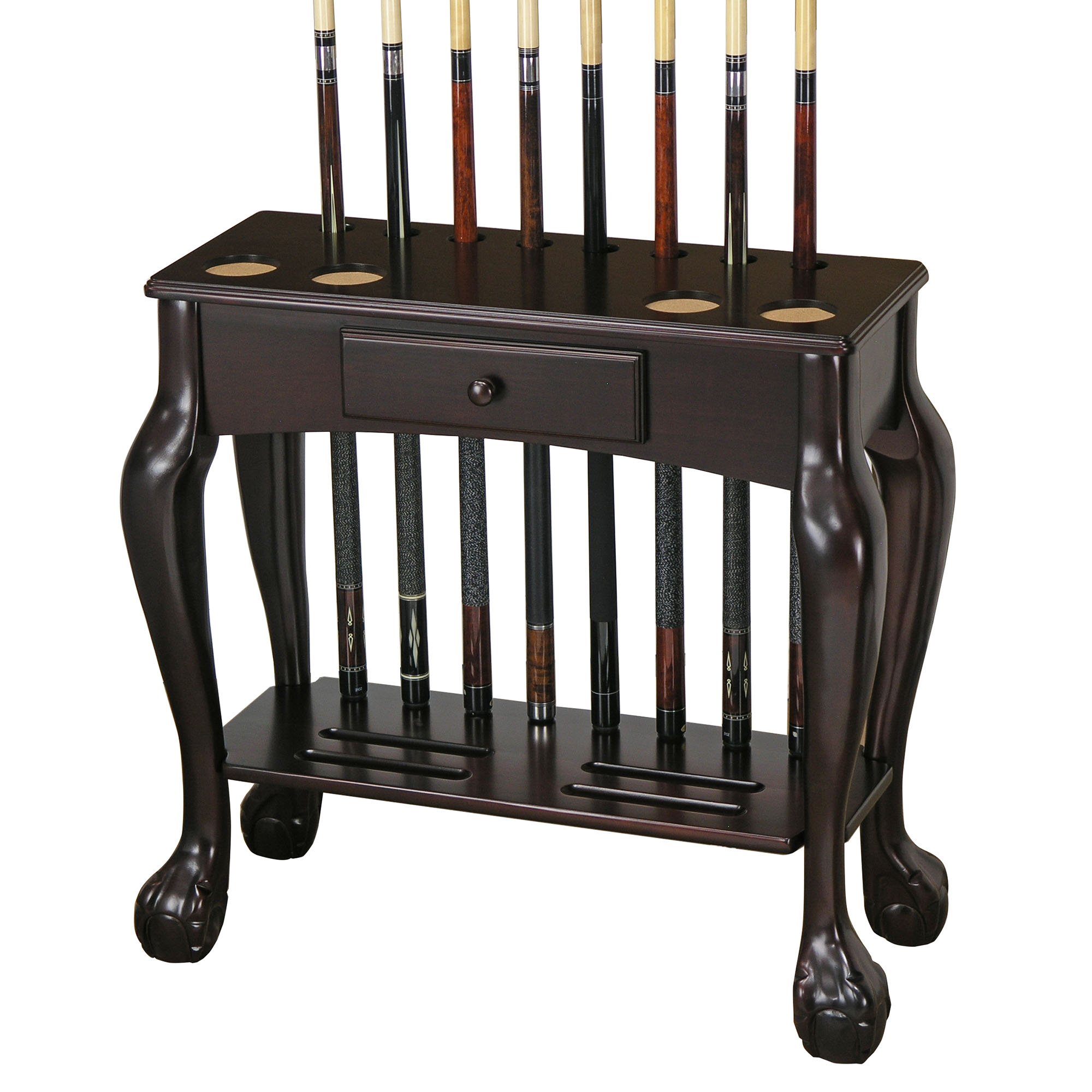 Fairview Game Rooms Billiard Cue and Ball rack with Drawer