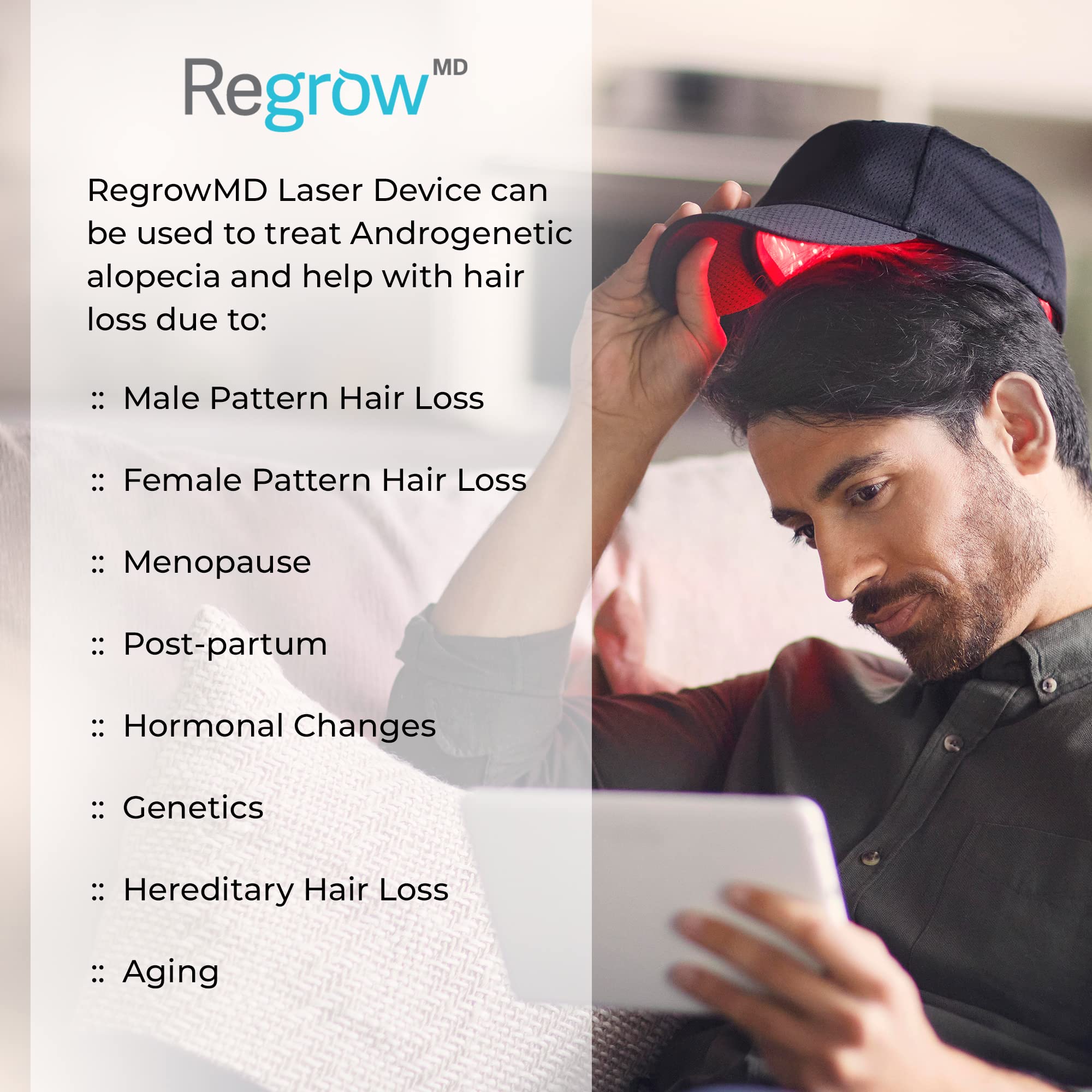 HairMax RegrowMD Laser Hair Growth Cap, FDA Cleared, 272 Medical Grade