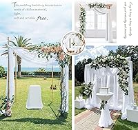 Vista 142 de Tela para envolver arco de boda, 4 paneles de 28 x 20 pies, cortinas de arco de boda rosa para ceremonia, cortinas de tela de gasa para cenador