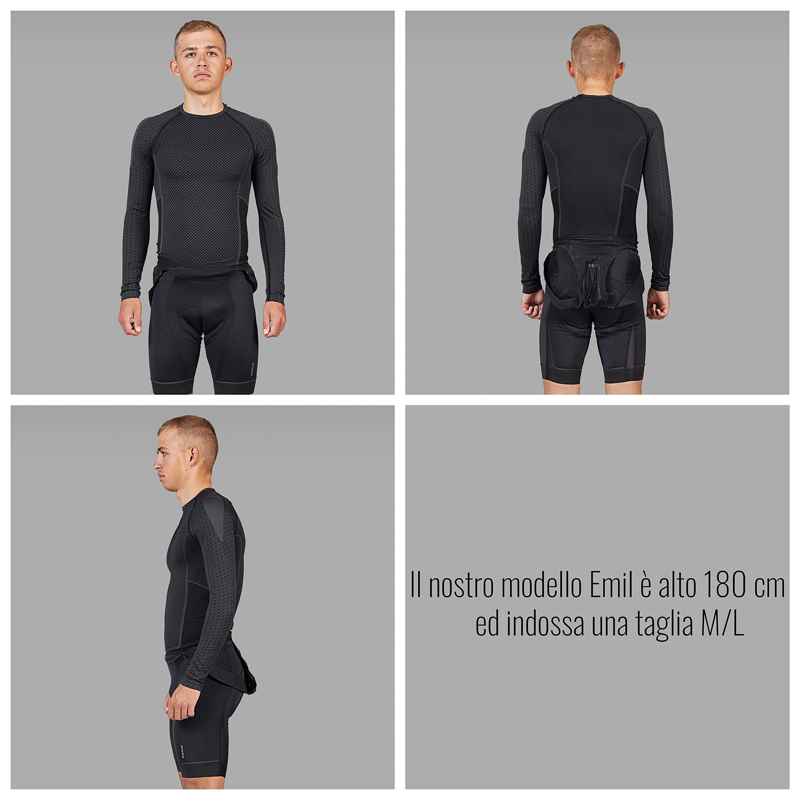 GripGrab Maglia Intima Ciclismo Invernale Maniche Lunghe Termica Antivento Traspirante Abbigliamento Tecnico Ciclismo Maglia Termica Unisex - Adulto