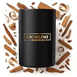 Benevolence LA Santal Scented Candle | Soy Candles, Black Candle for Home | Gifts for Women and Men | Home Fragrance | Aromatherapy | Bathroom Freshener | 10oz